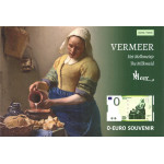 0 Euro biljet Johannes Vermeer in speciaal mapje